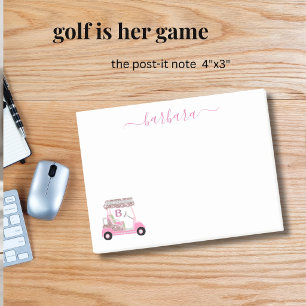 Chic Glam Personalisiert Golf Gal Golf Cart Post-it Klebezettel