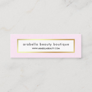 Chic Glam Pink und Imitate Gold Mini Visitenkarte