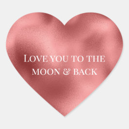 Chic Glam Red Herz-Aufkleber