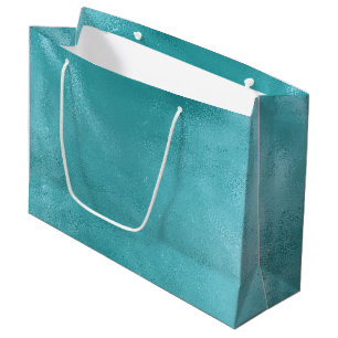Chic Glam Turquoise Aqua Blue Geburtstag Große Geschenktüte
