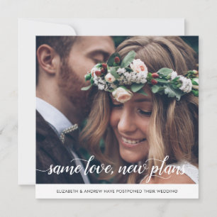 Chic gleiche Liebe Neue Pläne Änderung des Datums Ankündigung