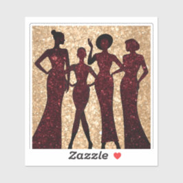 Chic glitz Modeparty Aufkleber