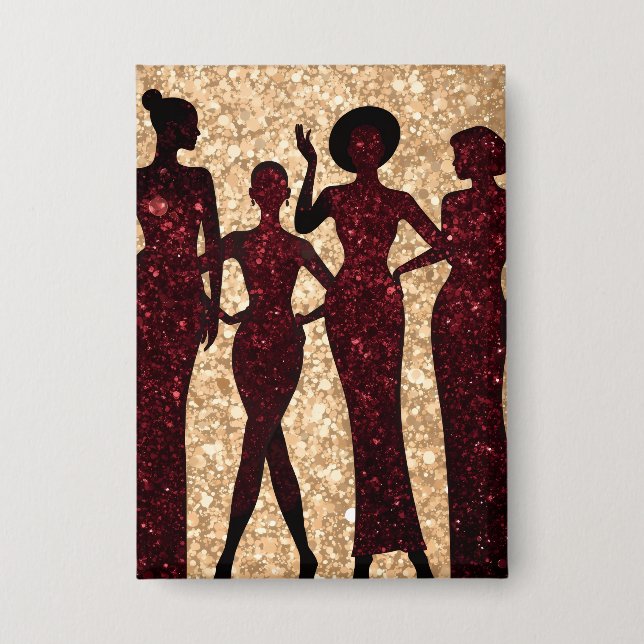 Chic glitz Modeparty Button (Vorderseite)