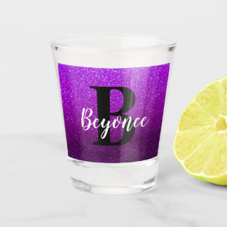 Chic Glitzer Geburtstagsparty Trendy Mit Monogramm Schnapsglas
