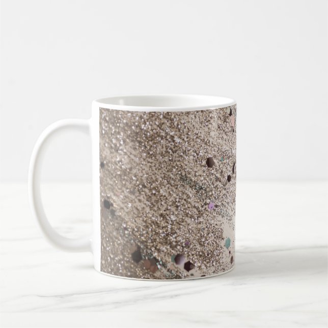 Chic Glitzer Glam 1 #art #Glitzer Kaffeetasse (Links)