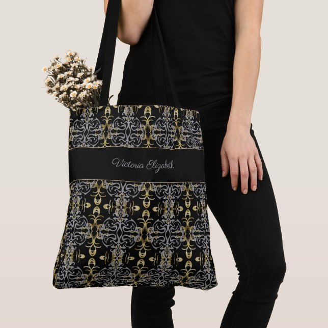Chic Glitzer Muster Monogram Tote Bag (Von Nahem)