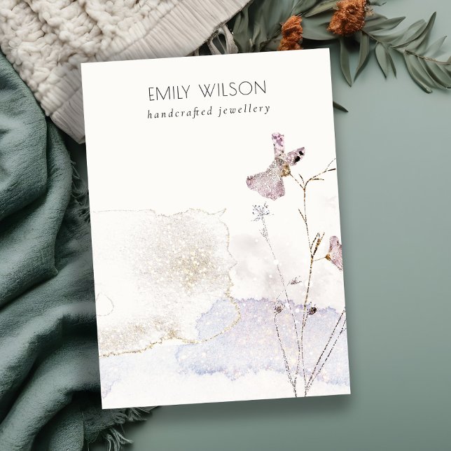 Chic Glitzer Pressed Blume Blank Juwelier Display Visitenkarte (Von Creator hochgeladen)
