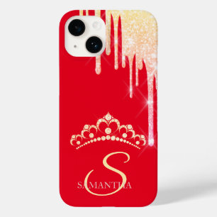 Chic Glitzer Tropfens Diamonds Tiara Red Case-Mate iPhone 14 Hülle