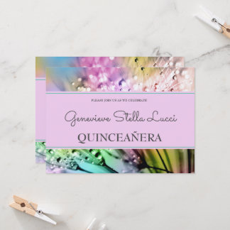 Chic Glitzern Quinceañera Party Einladung
