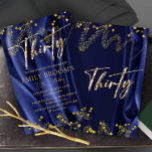 Chic Gold 30. Geburtstag Royal Blue Einladung<br><div class="desc">Phantastische 30. Geburtstag Einladung mit Glitzern und Gold Dekoration,  Dieses Party Einladungen ist eine druckbare Vorlage für Ihn oder Sie und kann leicht angepasst und sogar gedruckt werden.</div>