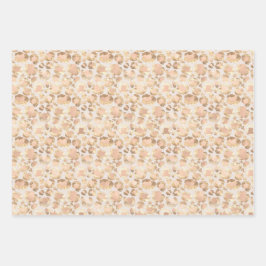 Chic Gold Blush Pink Leopard Print Geschenkpapier Set
