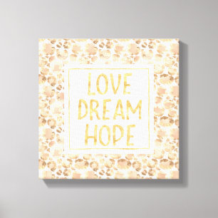 Chic Gold Blush Pink Leopard Print Leinwanddruck