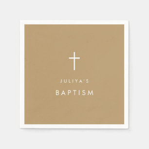 Chic Gold Bräune Cross Baptisse Serviette