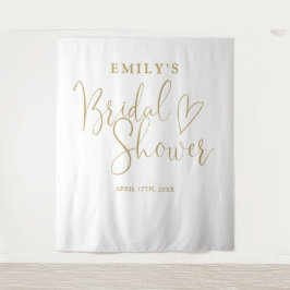 Chic Gold Brautparty Foto Hintergrund Wandteppich