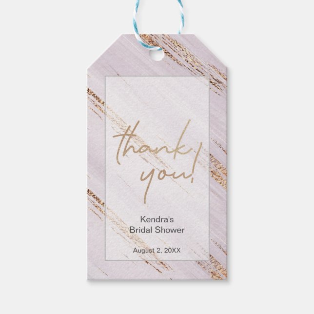 Chic gold Bridge zu Name Brautparty Vielen Dank Geschenkanhänger (Vorderseite)