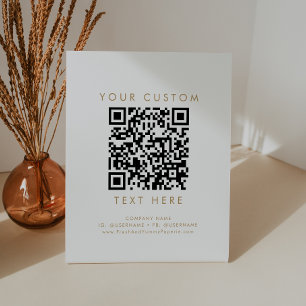 Chic Gold Business oder Hochzeitscode Sockelschild