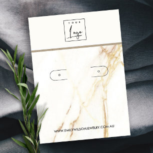 CHIC GOLD CALACATTA MARBLE HOOP EARRING VISITENKARTE