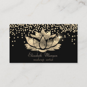 Chic Gold Diamonds Lotus Schwarz Visitenkarte