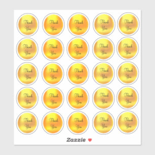 Chic Gold Dot Dankeschön-Sticker-Set Aufkleber