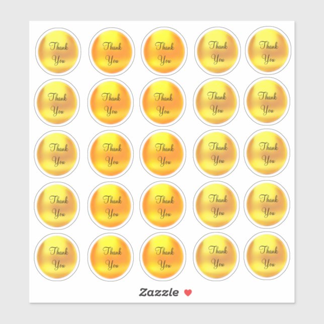 Chic Gold Dot Vielen Dank, Sticker Set (Blatt)