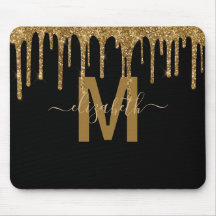 Chic Gold Drilling Monogram Name