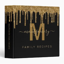Chic Gold Dripping Glitzer Familienname Rezept