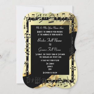 Chic Gold elegante formelle Hochzeit Einladung