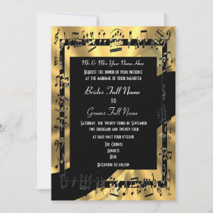 Chic Gold elegante formelle Hochzeit Einladung