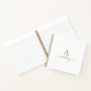 Chic Gold Elegante Signatur Minimalistisch Mit Mon Notizbuch