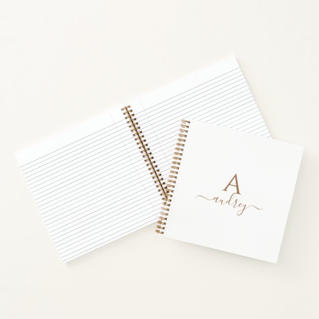 Chic Gold Elegante Signatur Minimalistisch Mit Mon Notizbuch (Innenseite)