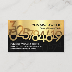 Chic Gold Financial Numbers Stock Visitenkarte