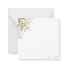 Chic Gold Floral Personalisiert