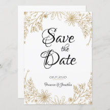 Chic Gold Foil Floral