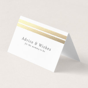 Chic Gold Foil Streifen auf weißen Ratschlägen Visitenkarten
