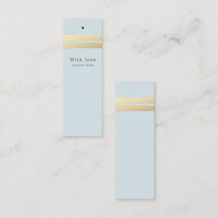 Chic Gold Foil Streifen Blue Gift Tags
