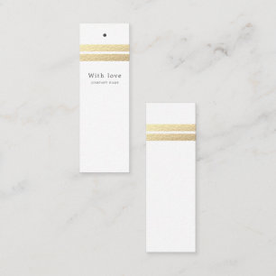 Chic Gold Foil Streifen White Gift Tags