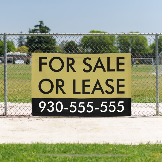 Chic Gold für Verkauf oder Leasing Luxus Real Anwe Banner (InSitu)