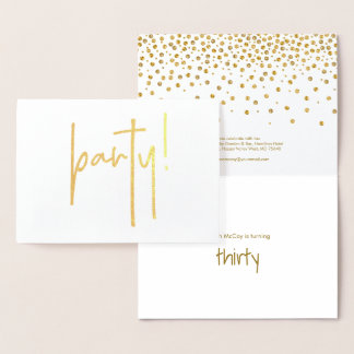 Chic Gold Geburtstagsparty Einladung