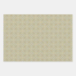 Chic Gold Geometric Geschenkpapier Set