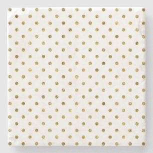 Chic Gold Glam Punkte Steinuntersetzer