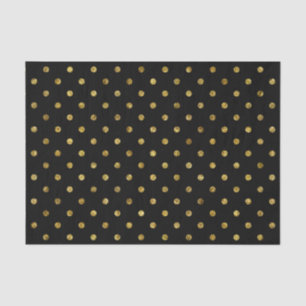 Chic Gold Glam und Black Polka Punkte Seidenpapier