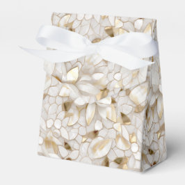 Chic Gold Glam White Lotus Blume Hochzeit Geschenkschachtel