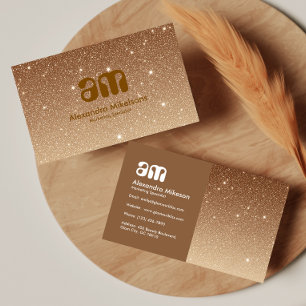 Chic Gold Glanz Geschäft Visitenkarte