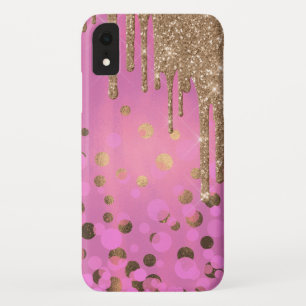 Chic Gold Glitter Tropfen iPhone 6.1 Hülle