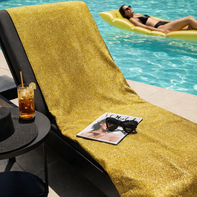 Chic Gold Glitzer Abstrakt Pattern Beach Towl Strandtuch (Von Creator hochgeladen)