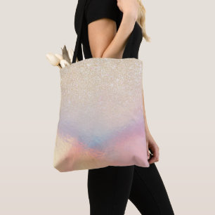 Chic Gold Glitzer Iridescent Holographic Gradient