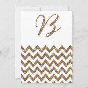CHIC GOLD GLITZER PRINT WEDEDING INVITATION EINLADUNG