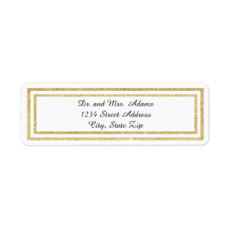 Chic Gold Glitzer Trim - Rücksendeadresse