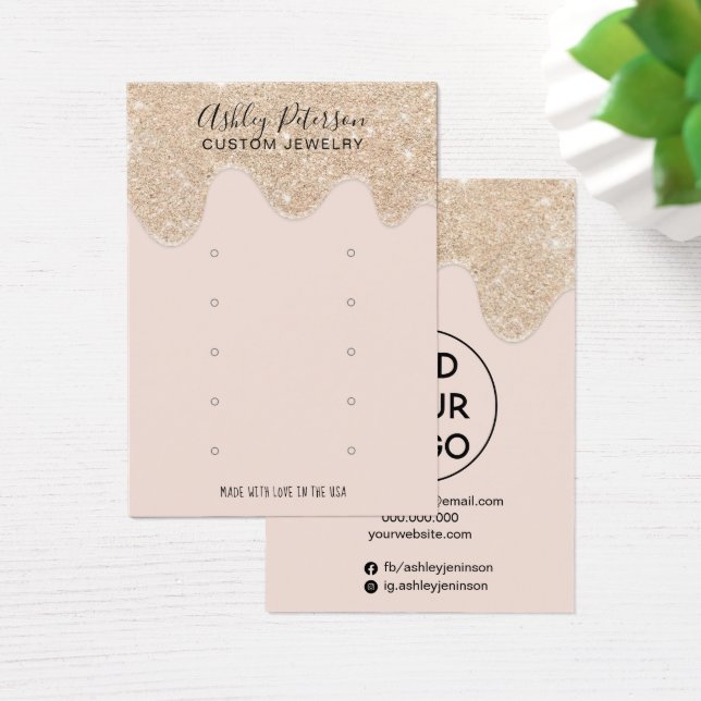 Chic Gold Glitzer Tropfen Multistickohrenverkleidu (Schreibtisch)