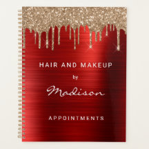 Chic Gold Glitzer Tropfen Roter Termin